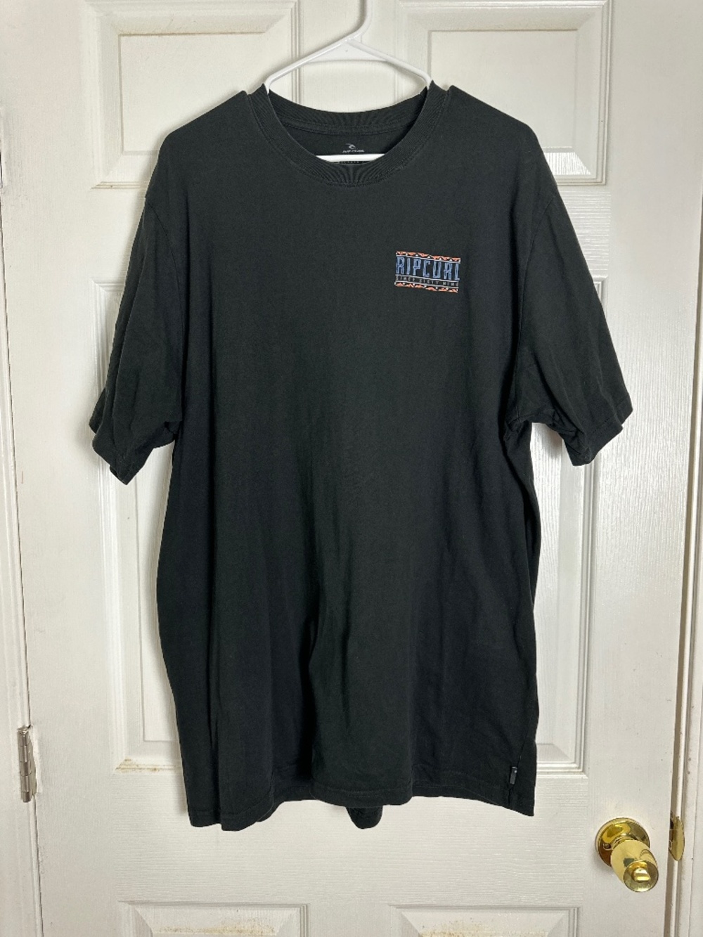 Rip Curl Summer Surf Relaxed Fit Black Graphic Short Sleeve T-Shirt Men Size 2X